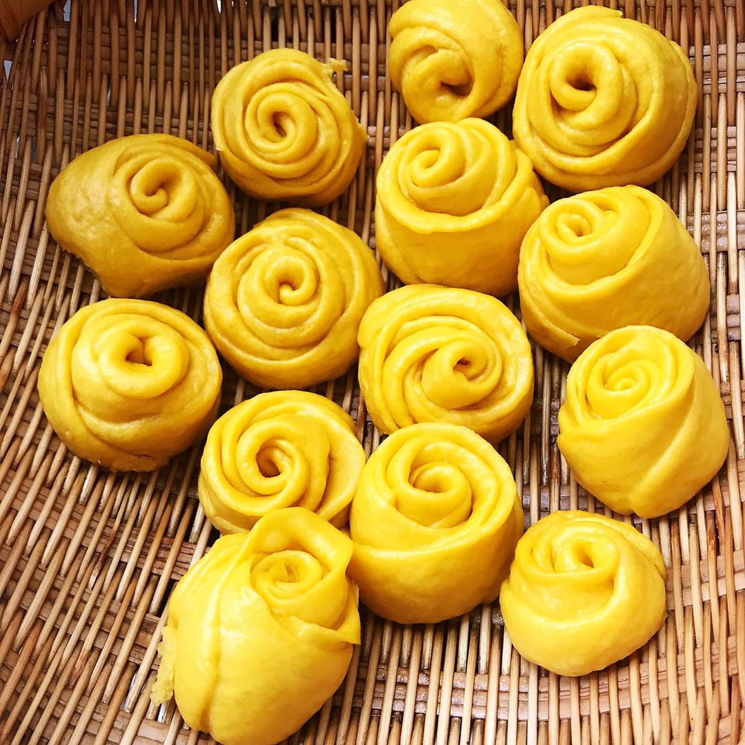 南瓜玫瑰花馒头