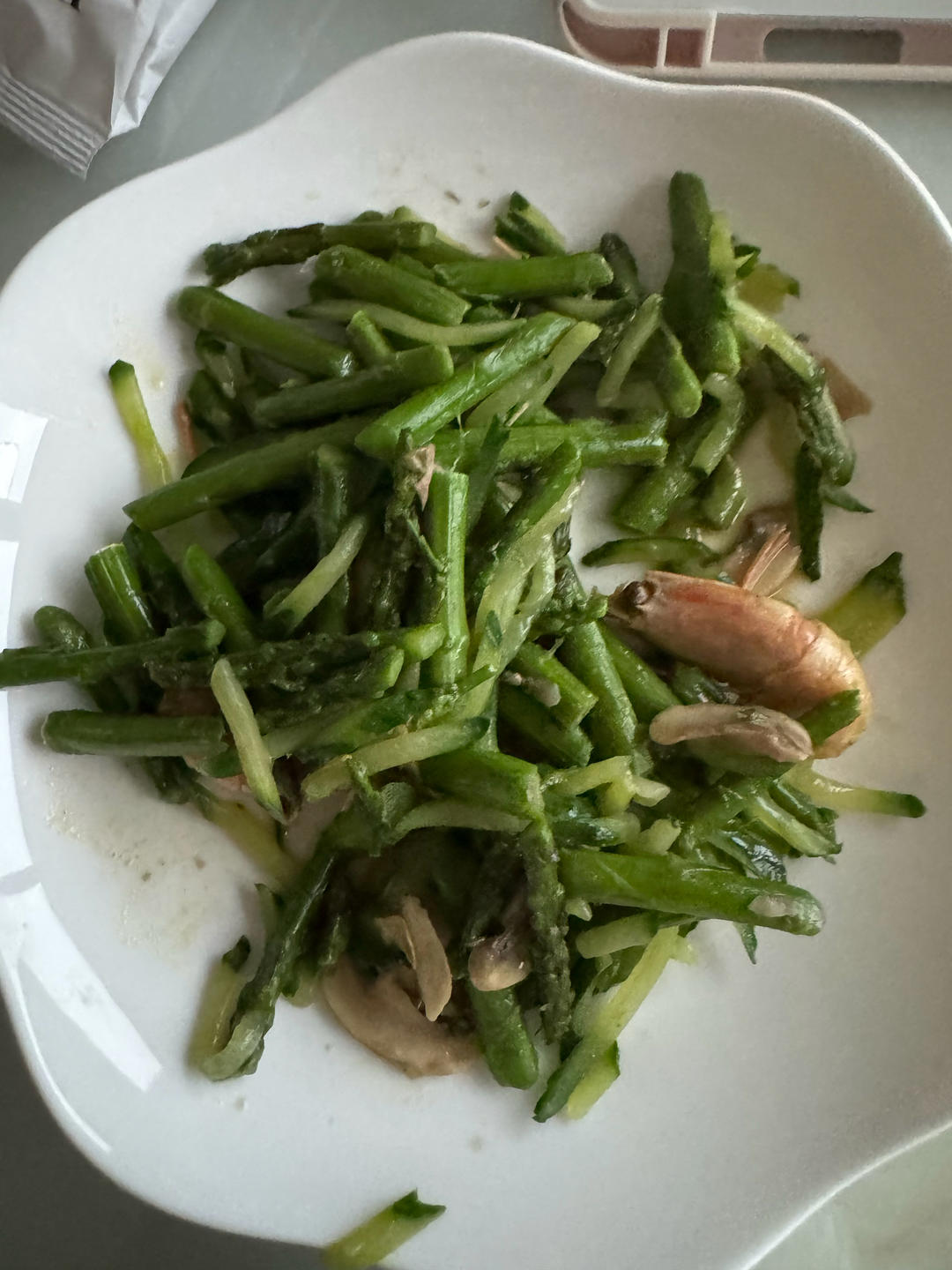 口蘑芦笋虾仁