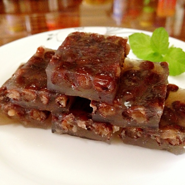 鲜知苹果做的冰晶红豆马蹄糕