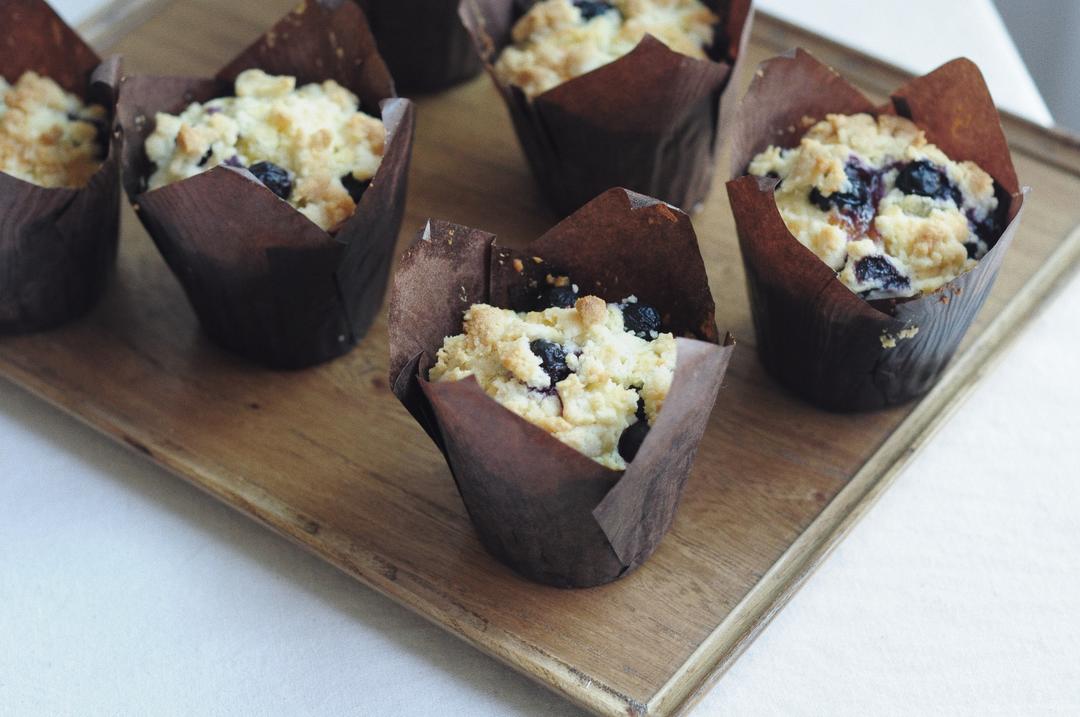 金宝酥粒蓝莓爆浆马芬蛋糕的做法