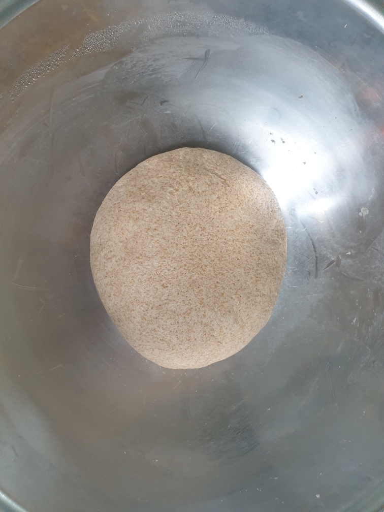 不揉面100%全麦吐司面包 无糖少油版 材料简单 适合新手 超级详细 红磨坊全麦面粉的做法 步骤8