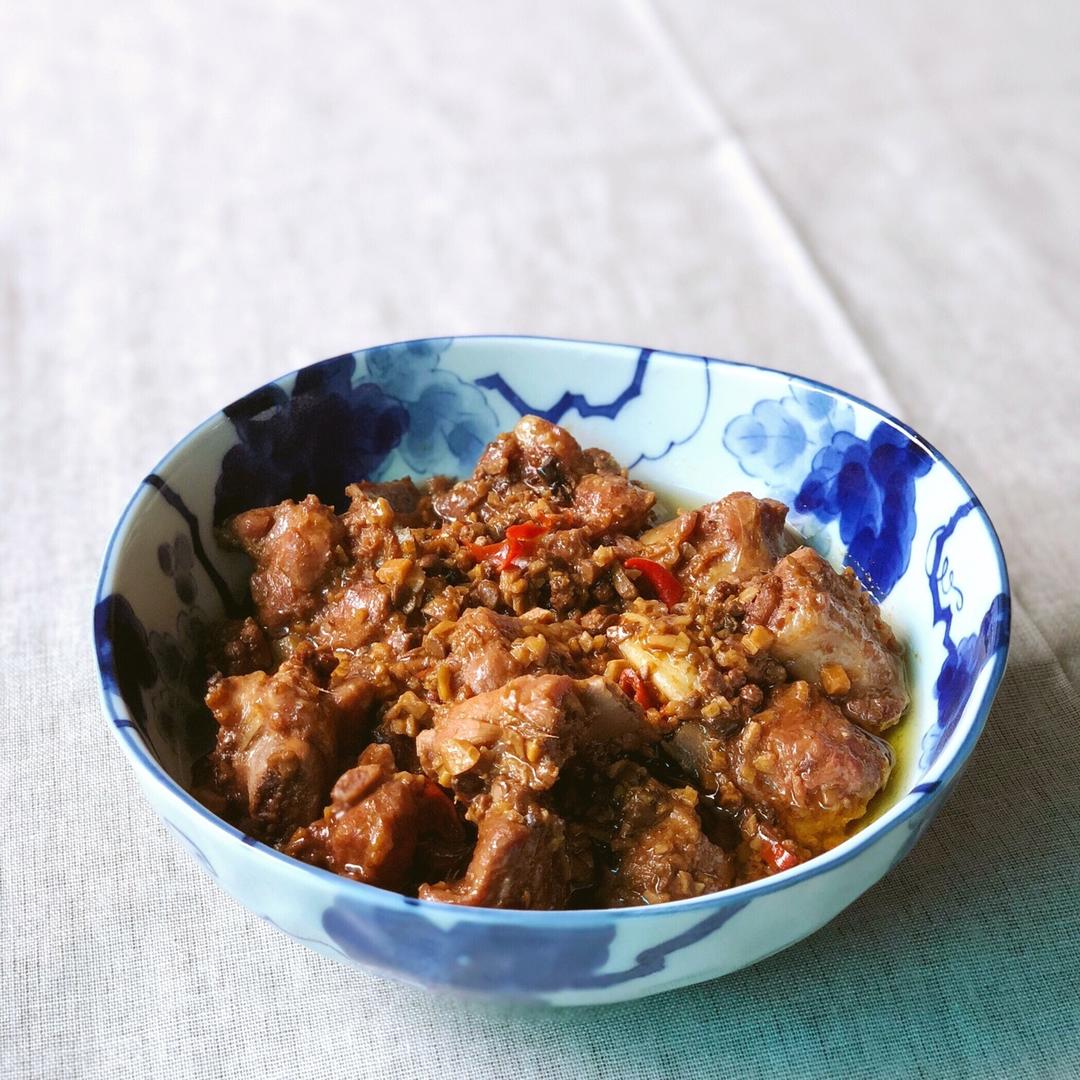 豆豉耗油蒸排骨