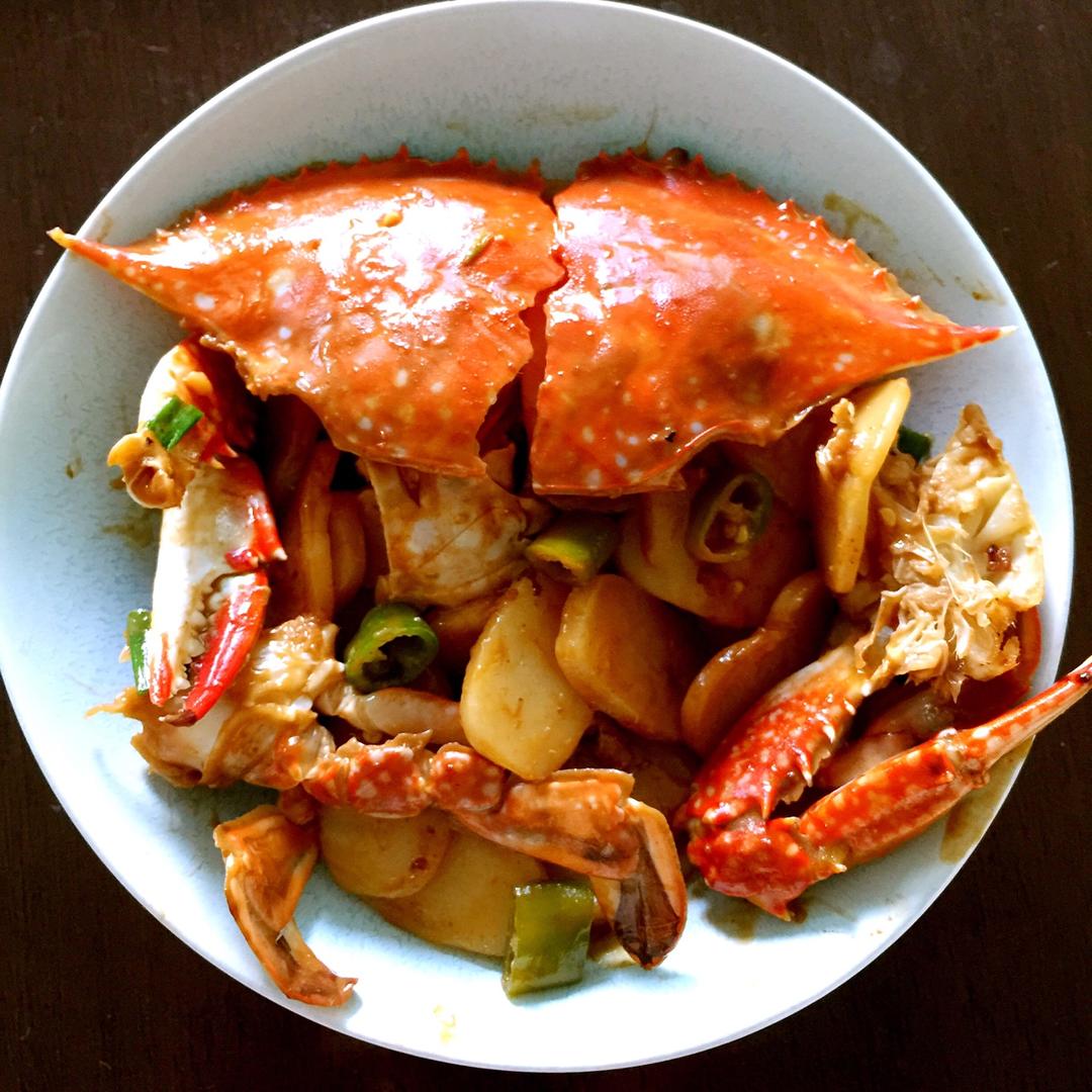 梭子蟹炒年糕