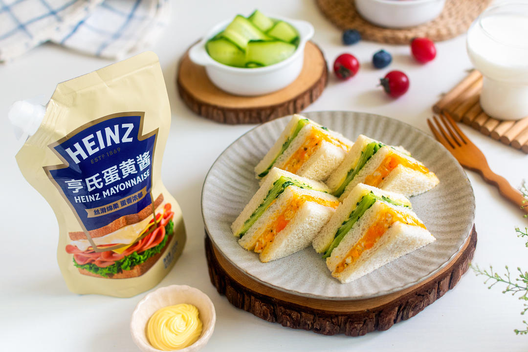 低卡黄瓜鸡蛋三明治｜健康清爽快手早餐