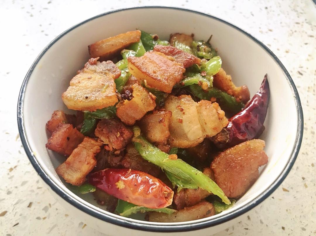 干煸青椒回锅肉（椒盐）