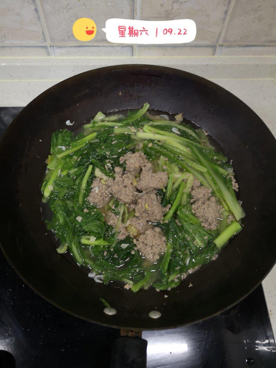 小白菜丸子汤