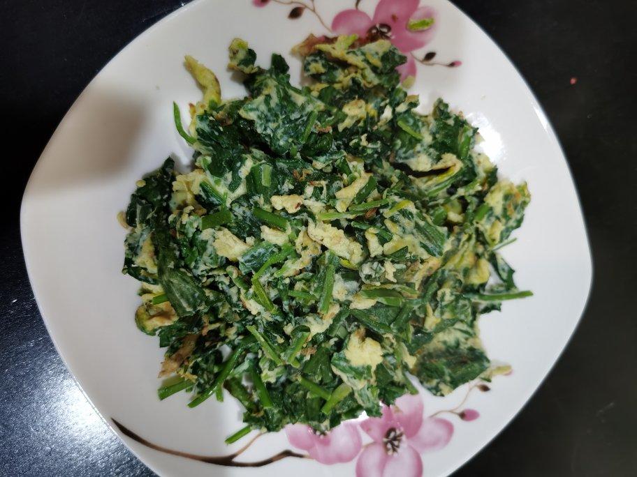 荠菜炒鸡蛋