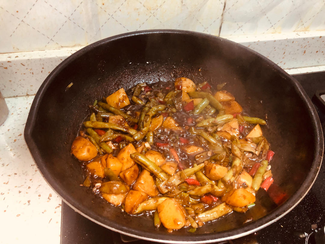 干煸豆角土豆
