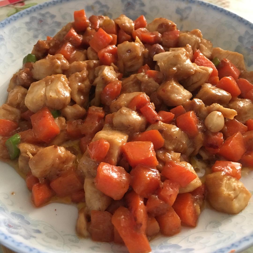 黄瓜胡萝卜鸡块（宫保鸡丁，营养又美味）