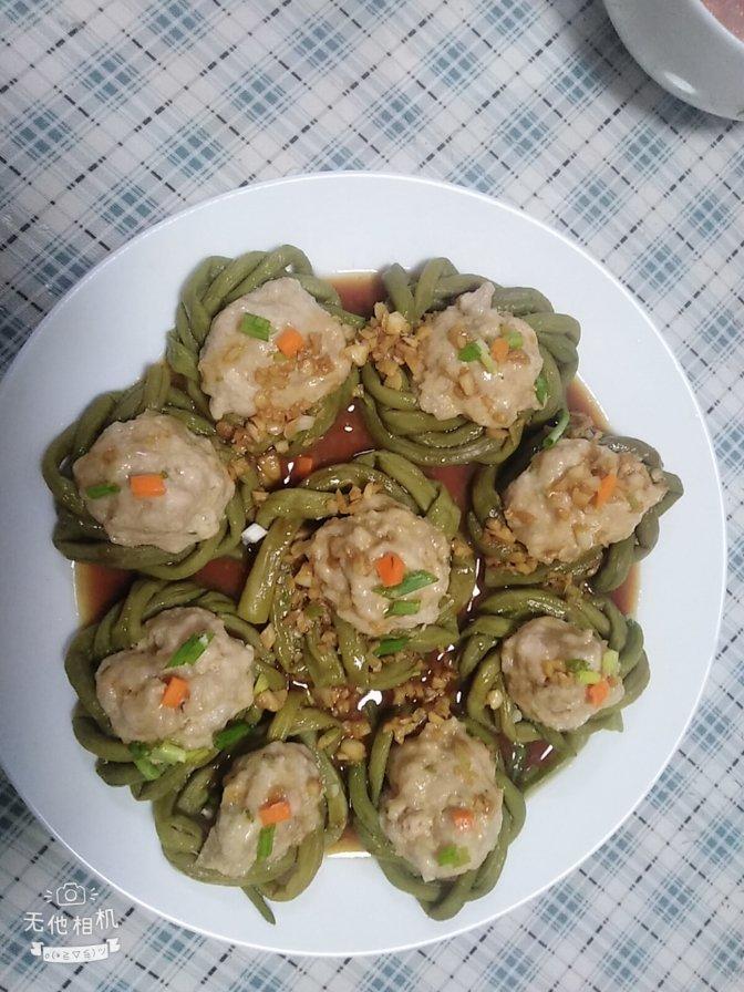 蒸出来的豆角酿肉