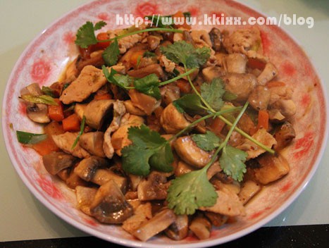 蘑菇炒肉片