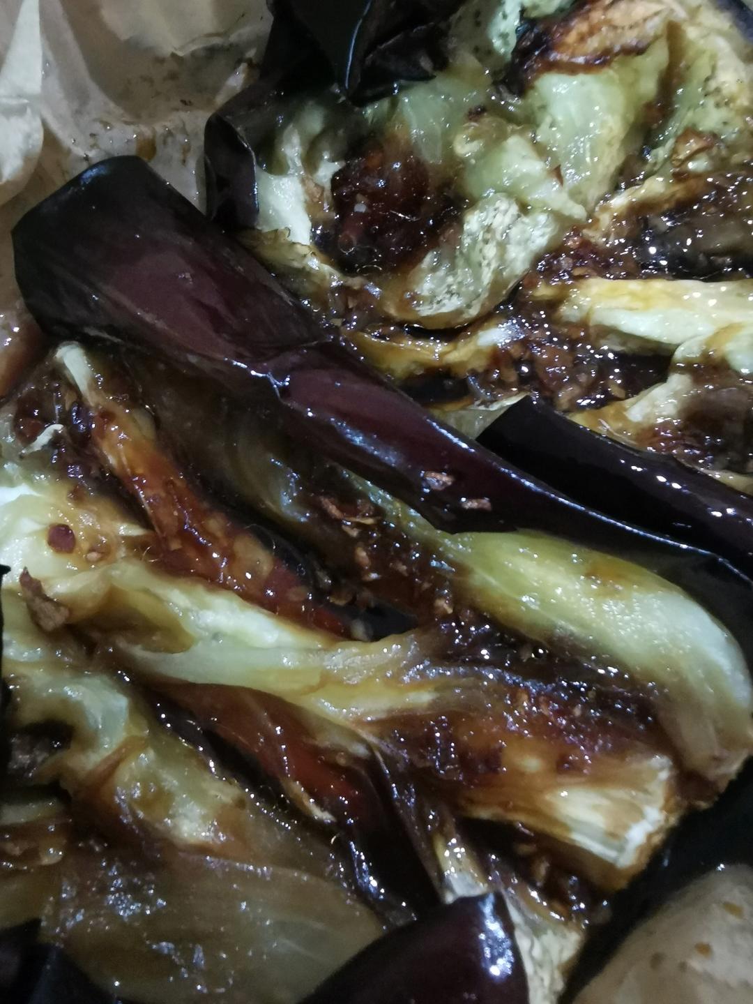 空气炸锅超简单的爆香蒜蓉烤茄子