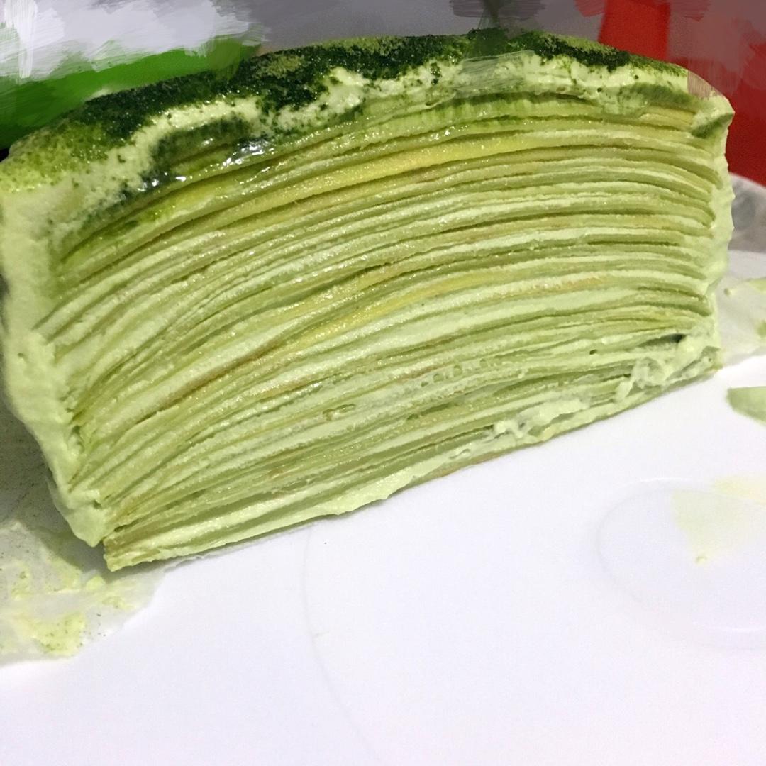 美味的煎蛋糕—抹茶千层蛋糕