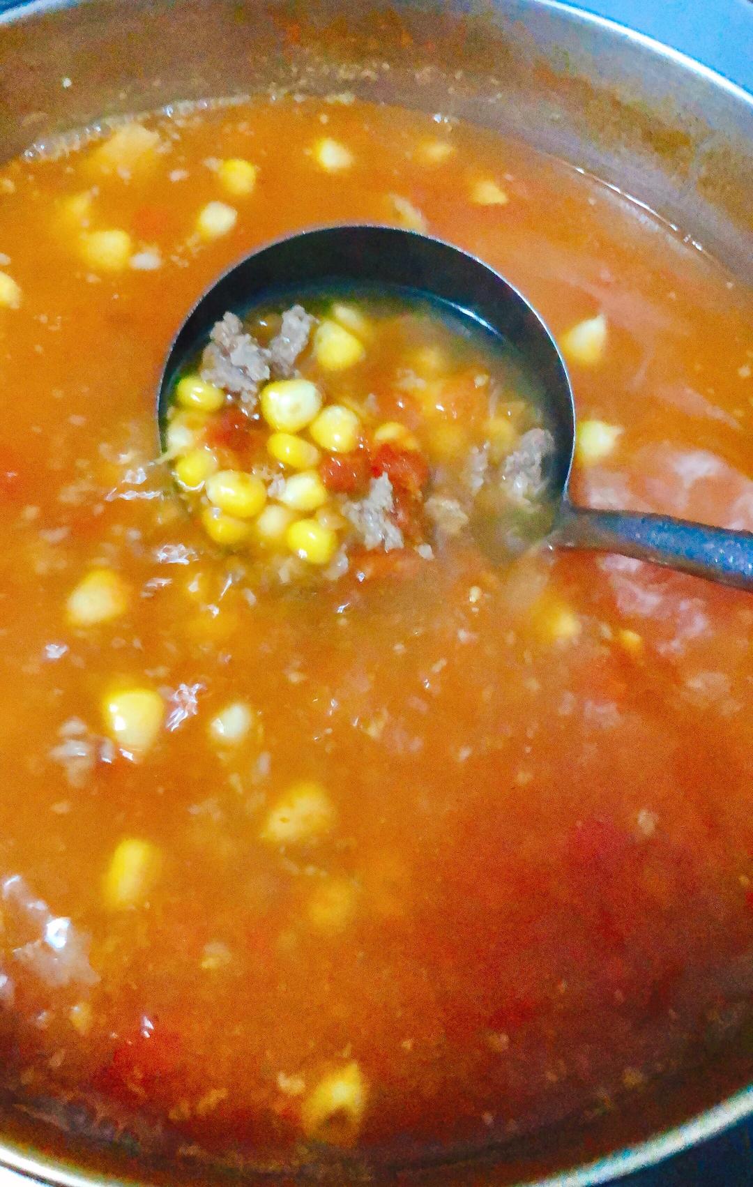 番茄玉米瘦肉汤的做法