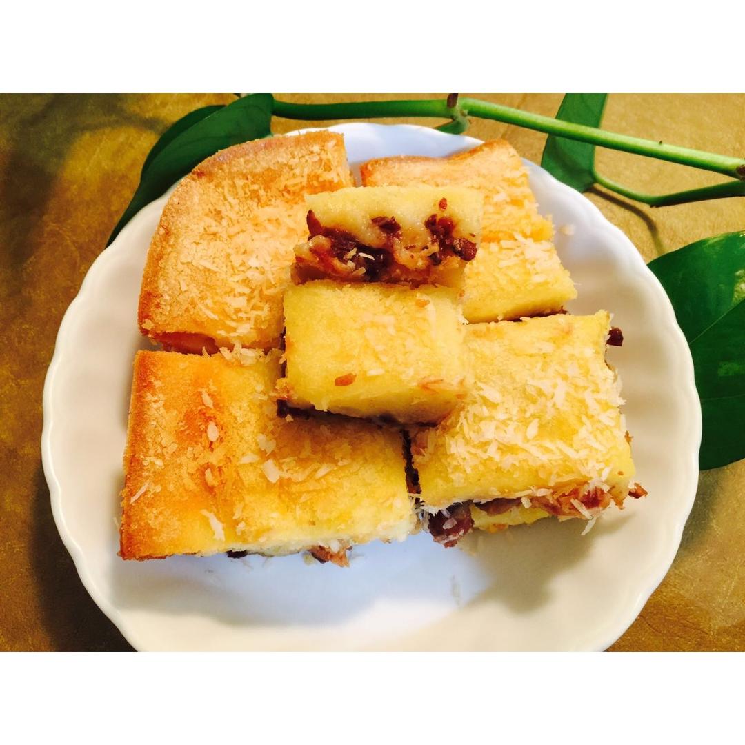 简单易做的豆沙糯米年糕