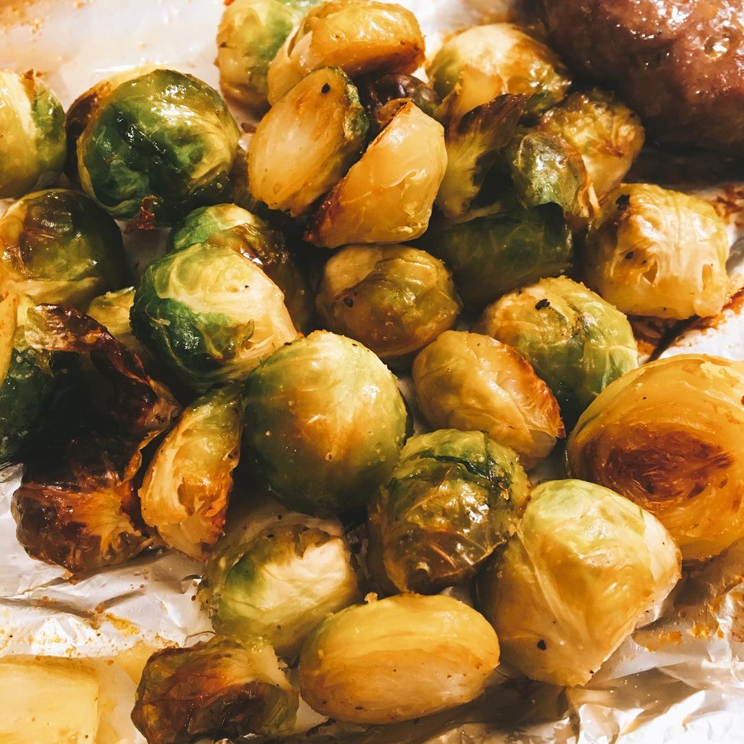 【素】风味烤孢子甘蓝（迷你包心菜）