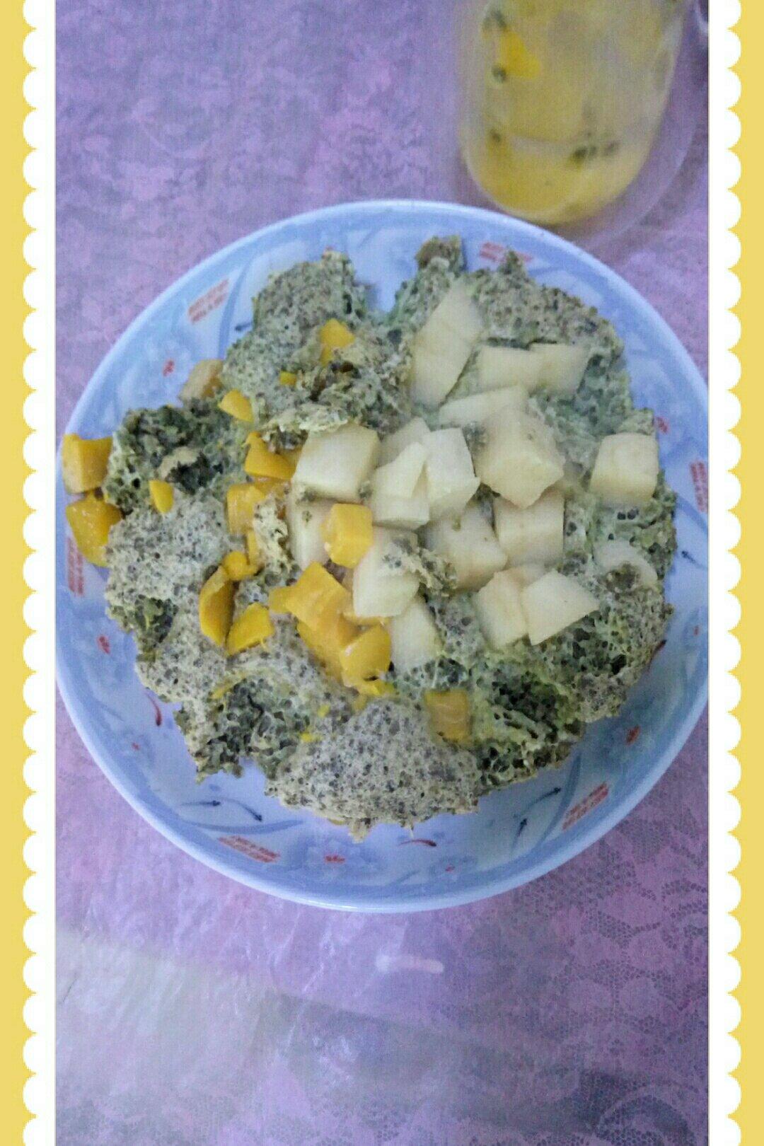 蒸蛋糕
（苹果无水无油版）