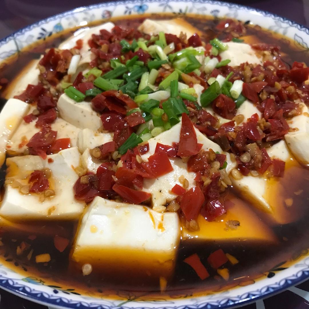 剁椒豉油蒸豆腐