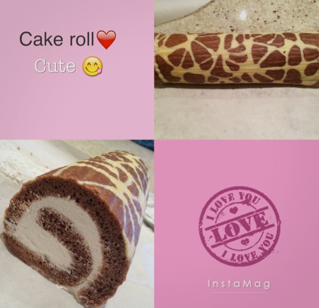 超萌长颈鹿蛋糕卷