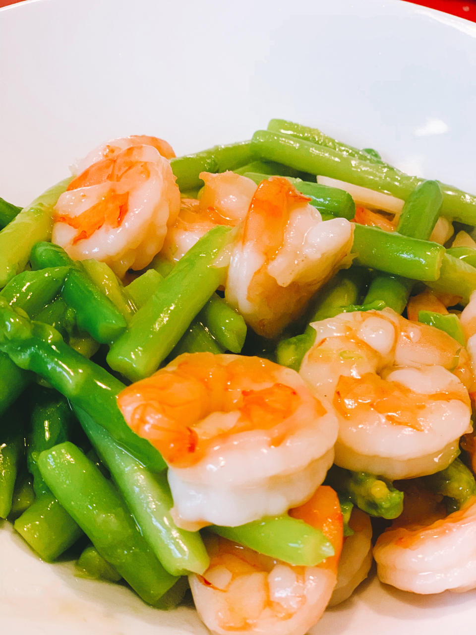 糖多米多麻麻做的芦笋炒虾仁