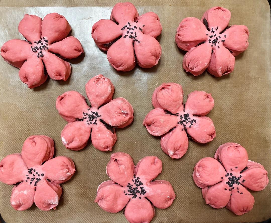 火龙果桃花面包