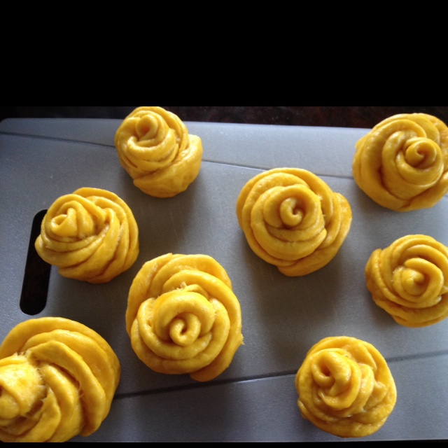 南瓜玫瑰花馒头