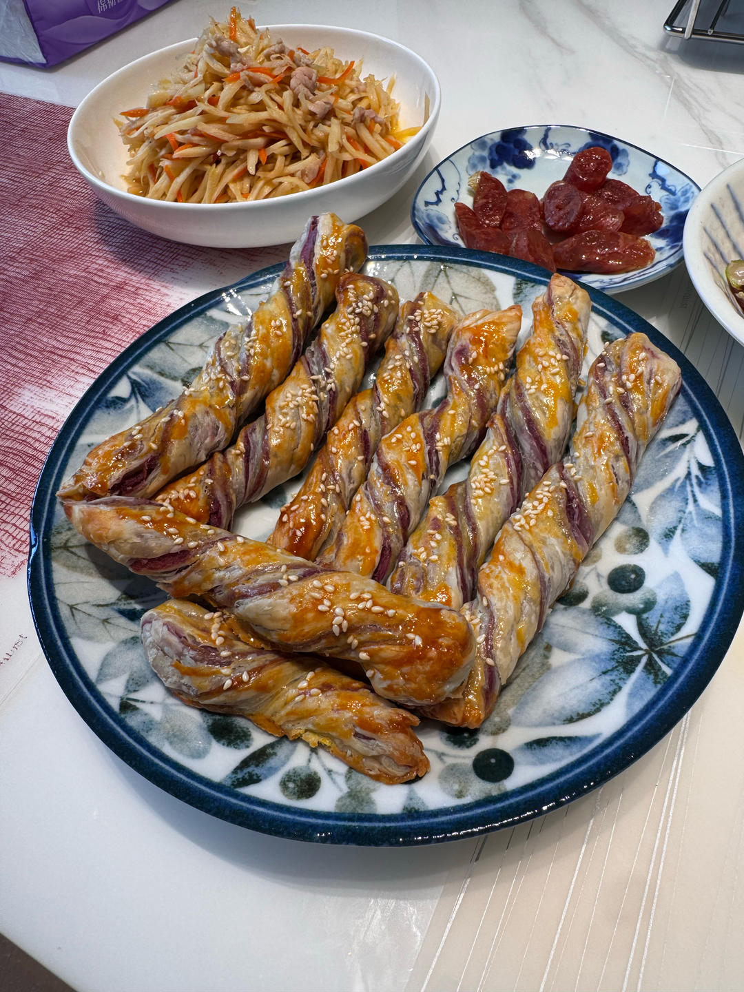 酥掉渣♨️好吃到舔手🔥香芋紫薯扭扭酥条