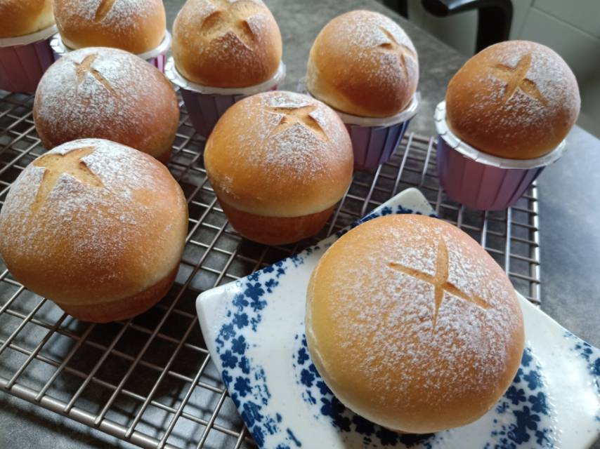 培根土豆芝士小蘑菇面包