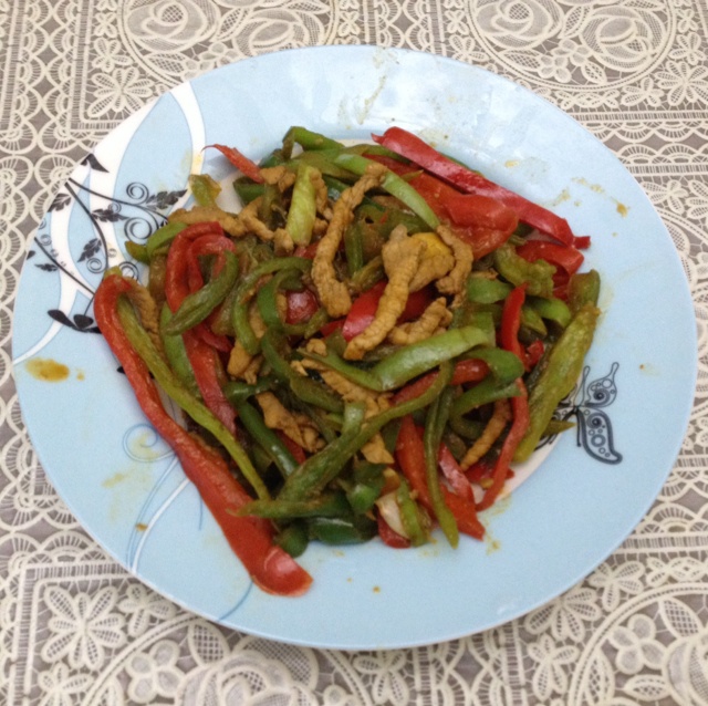 青椒炒肉丝