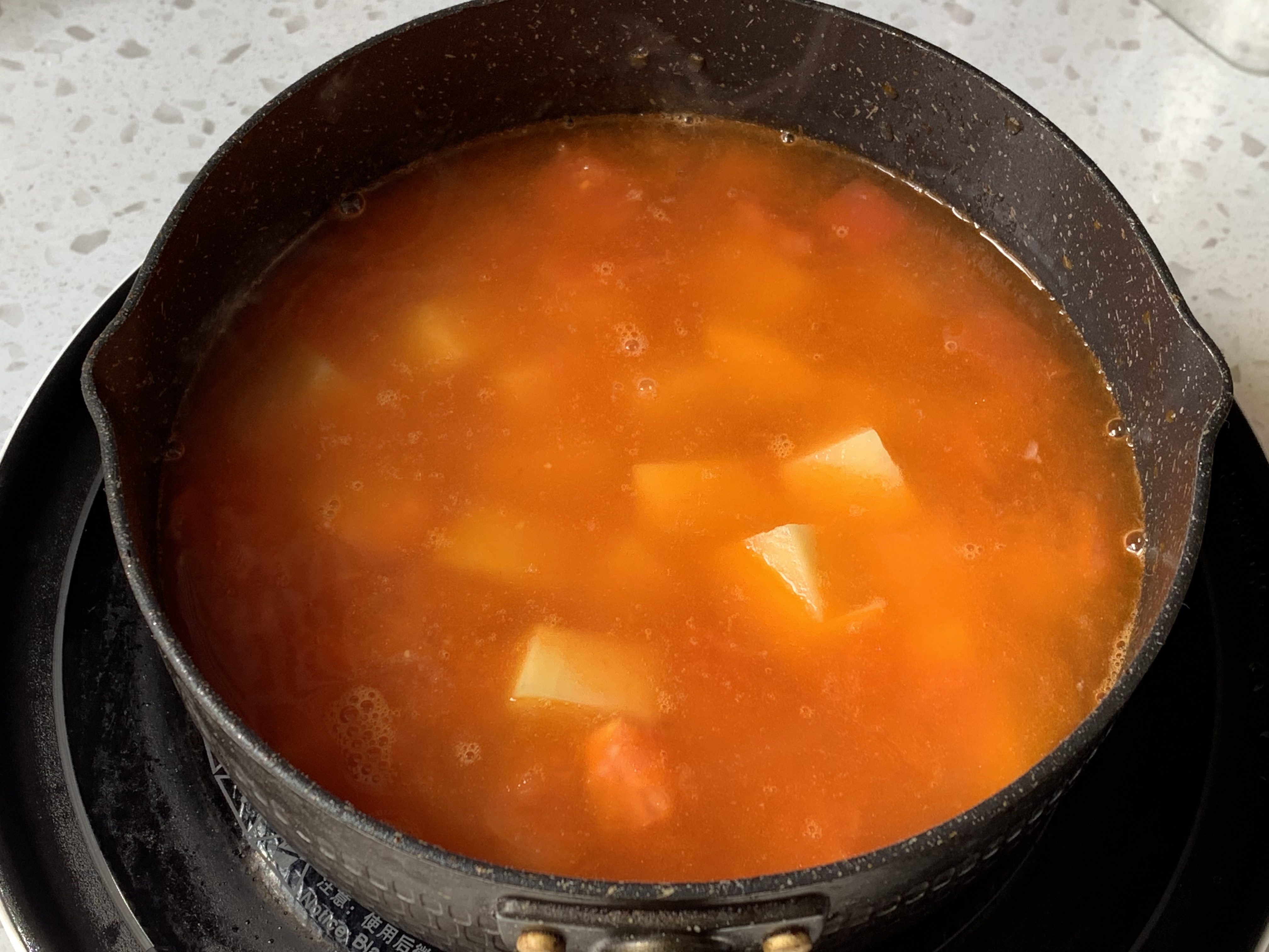 好喝开胃❗️连汤汁都不剩的番茄土豆肥牛汤。的做法 步骤7