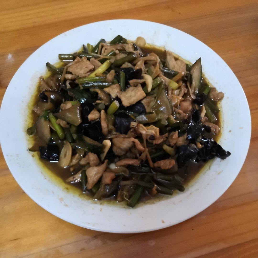黄瓜炒肉片