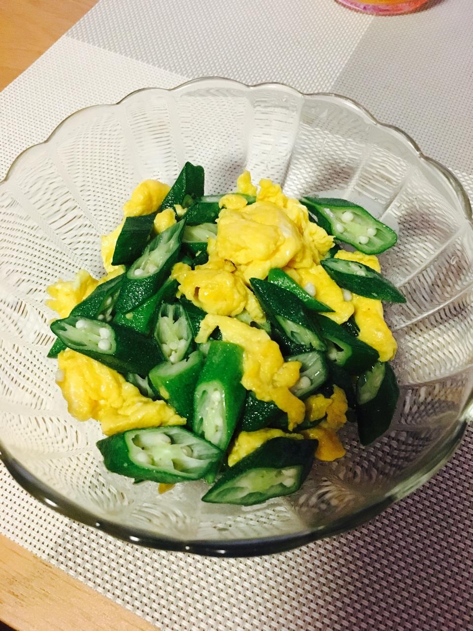 秋葵炒鸡蛋