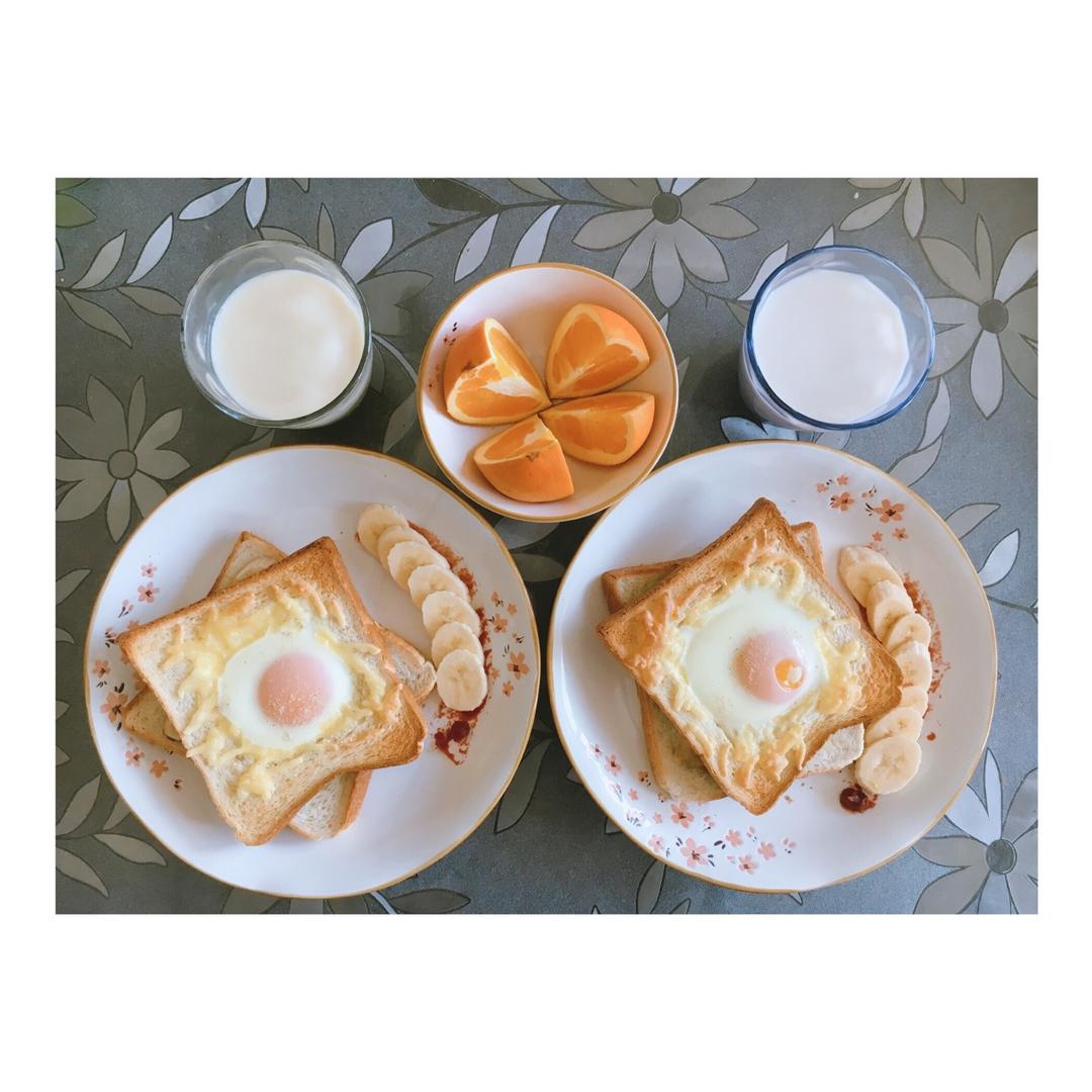 鸡蛋芝士烤吐司