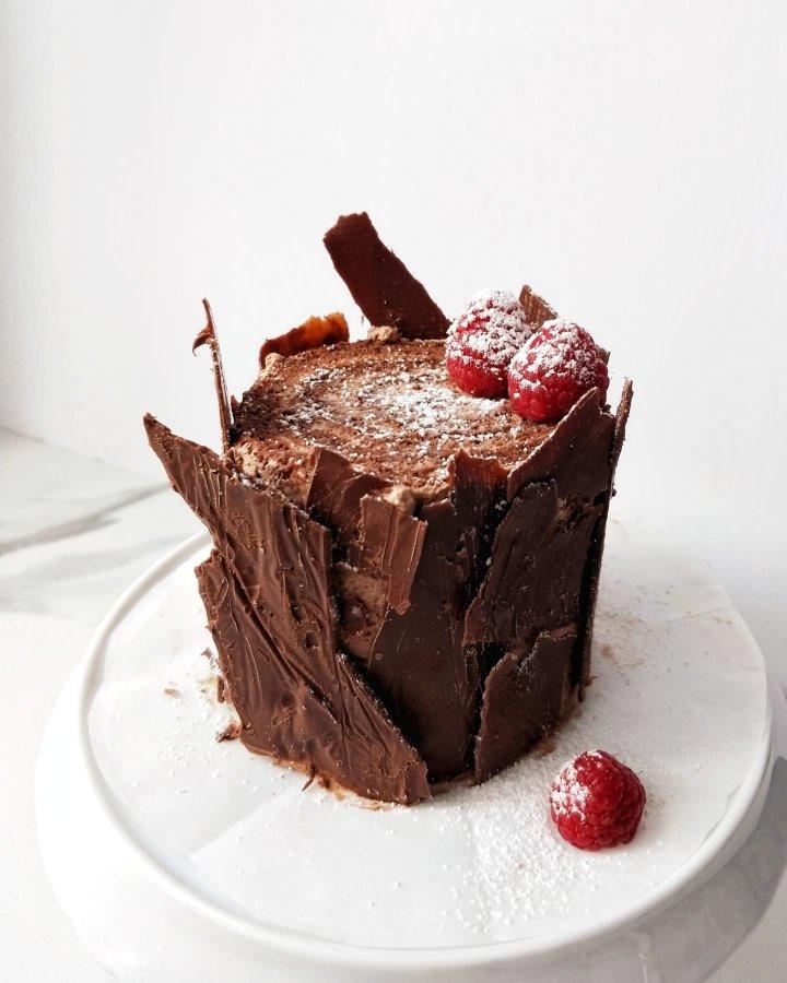 【圣诞树桩蛋糕】