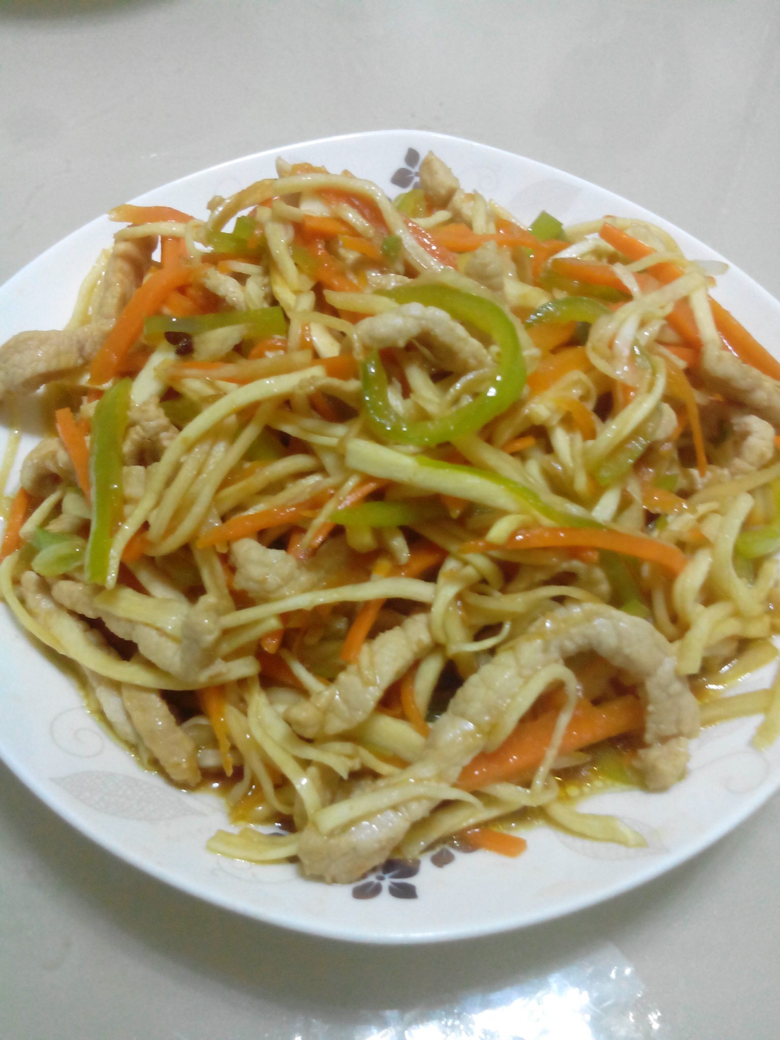 茭白炒三丝