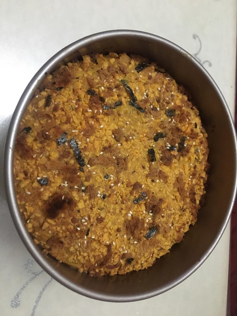 全麦咸蛋肉松南瓜快手咸面包【健康主食】