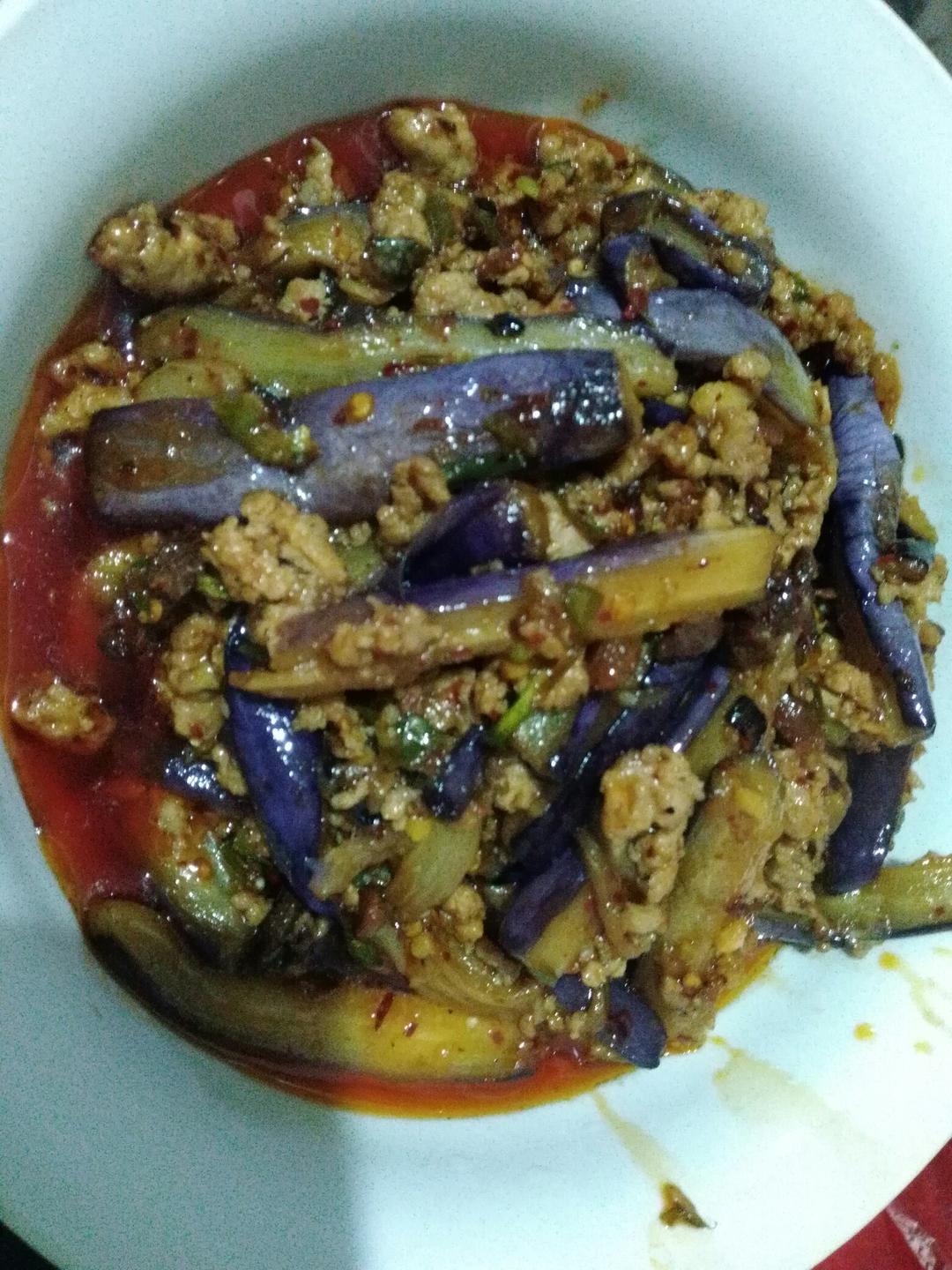 红烧肉沫茄子