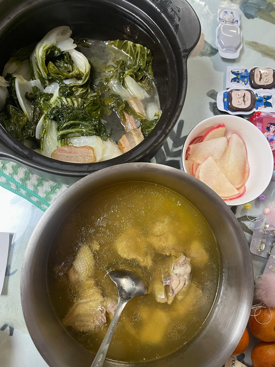 咸肉炖青菜豆腐