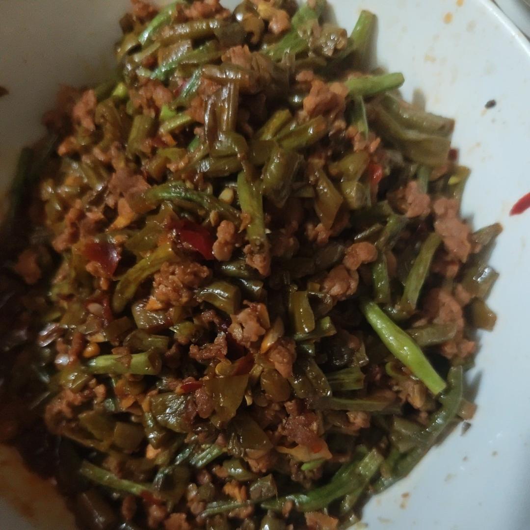 酸豇豆炒肉末