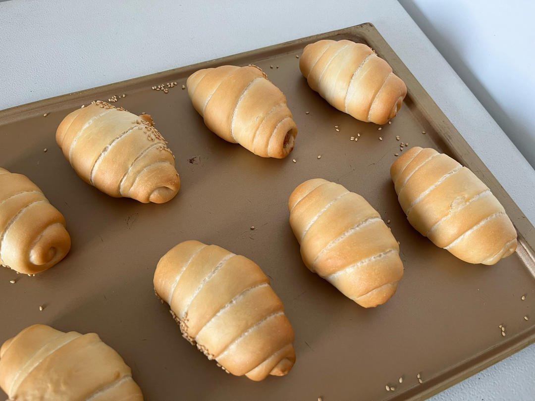 这个全麦香肠卷好吃的有点过分了啊