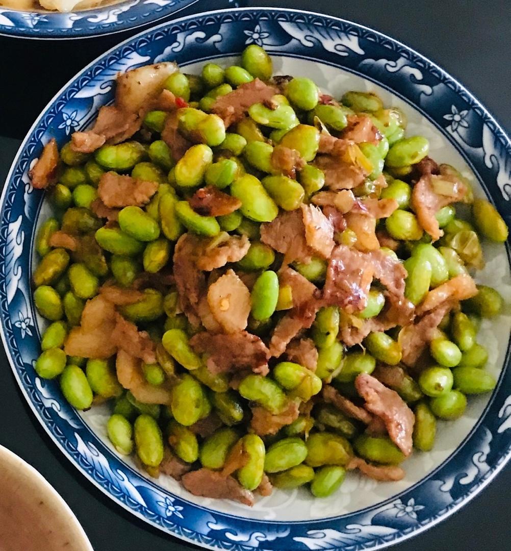 毛豆炒肉