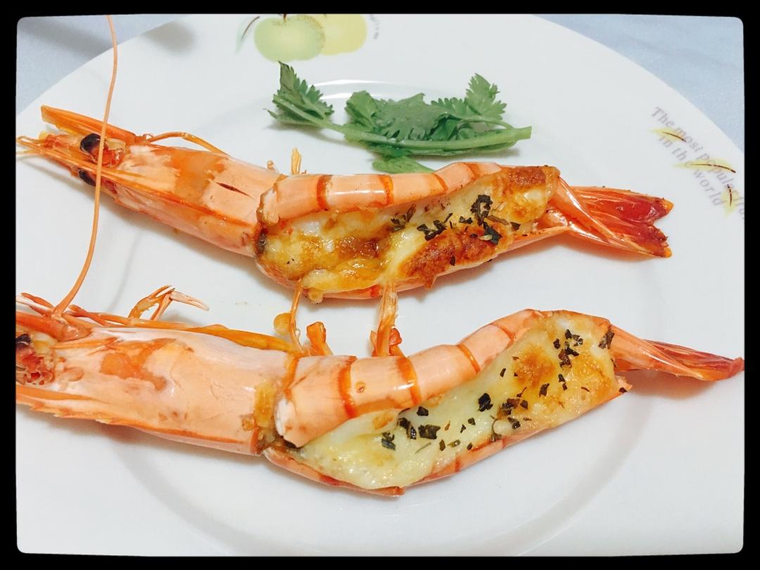 芝士焗黑虎虾