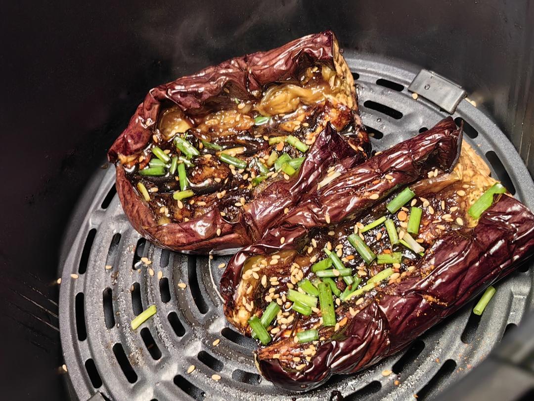 【空气炸锅】做出烧烤摊扬名立万的烤茄子！