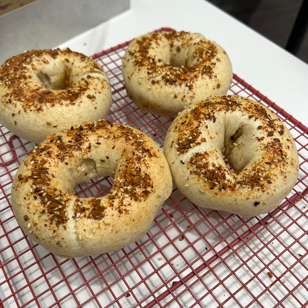 🥯全麦麻辣香肠贝果｜快手易做｜无需手套膜｜无需长时间发酵