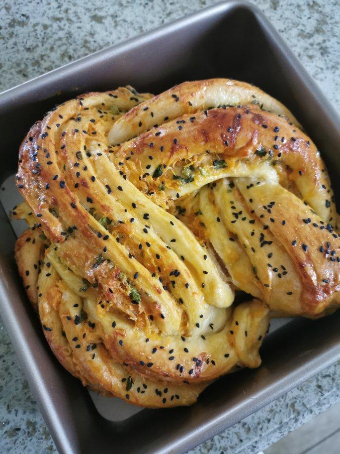 香葱肉松手撕吐司