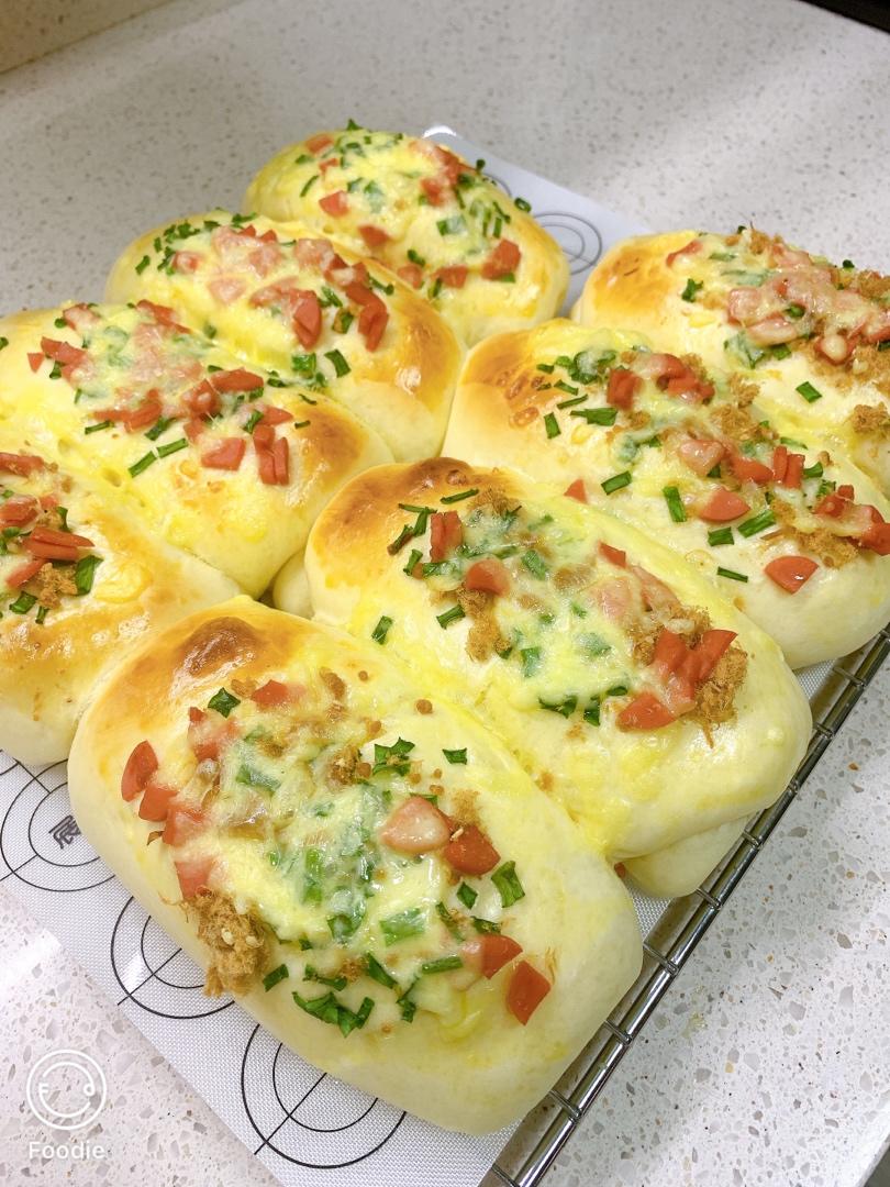 香葱火腿肉松面包