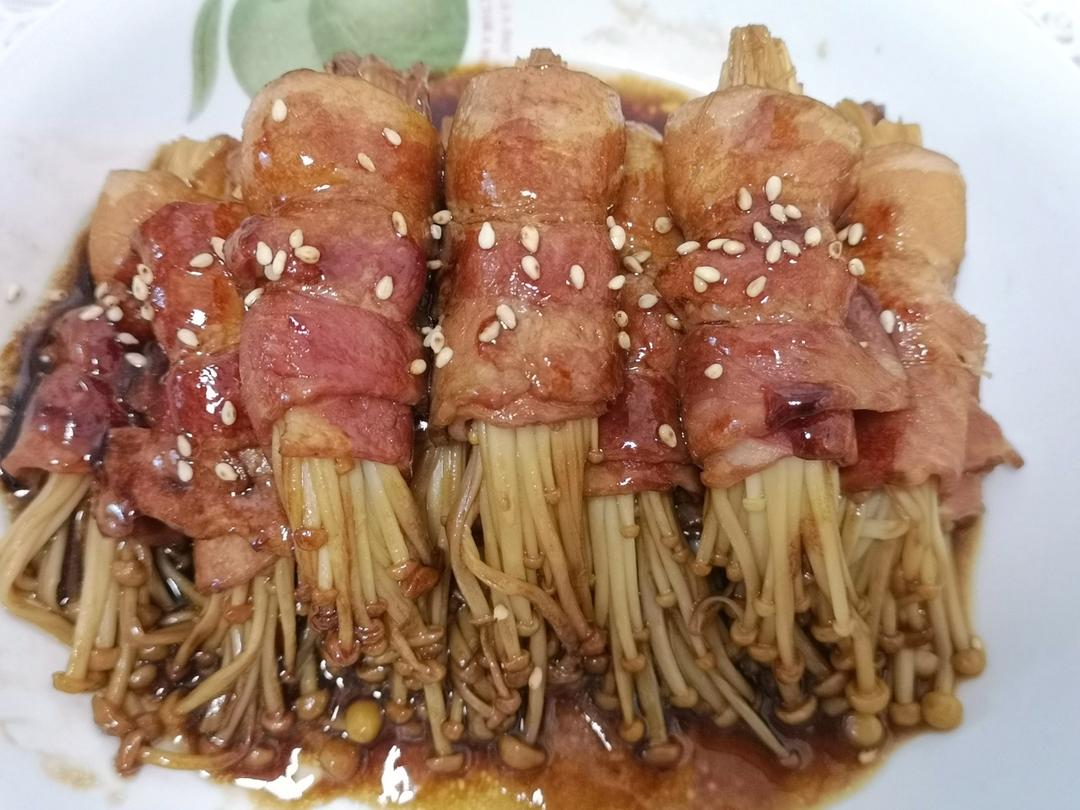 还点啥外卖，这道培根金针菇卷快到飞起！