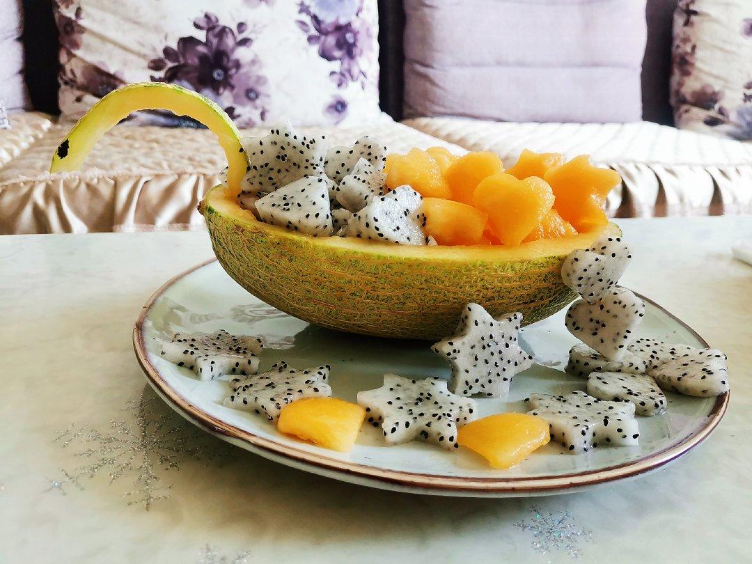 哈密瓜天鹅沙拉