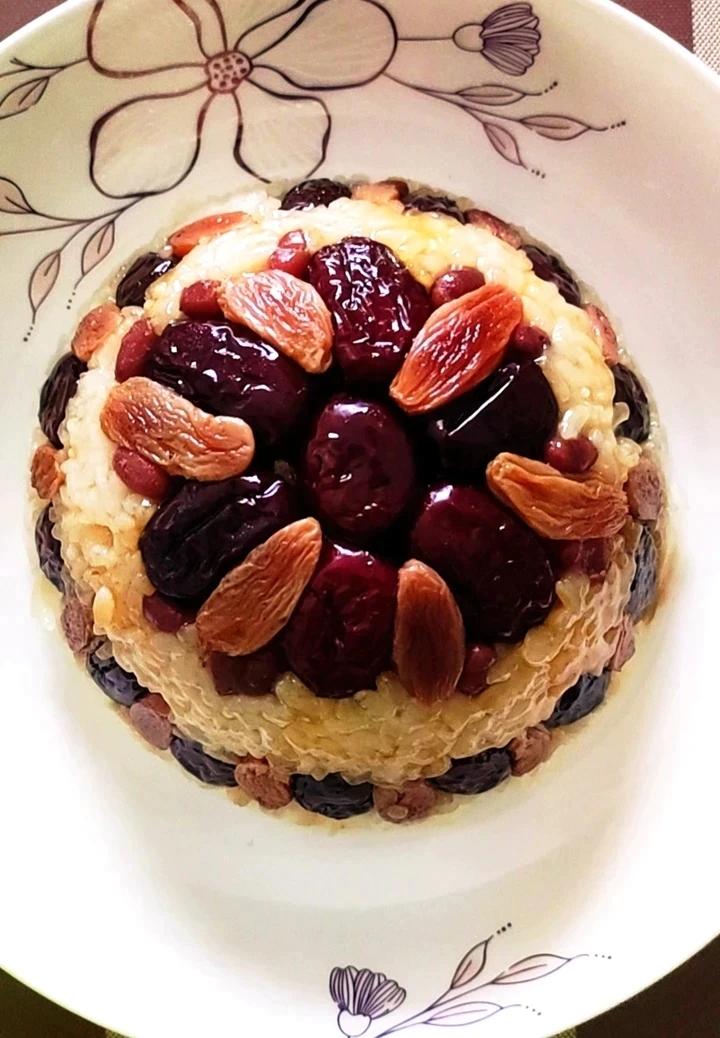 【猪油夹沙八宝饭】古法蒸糯米