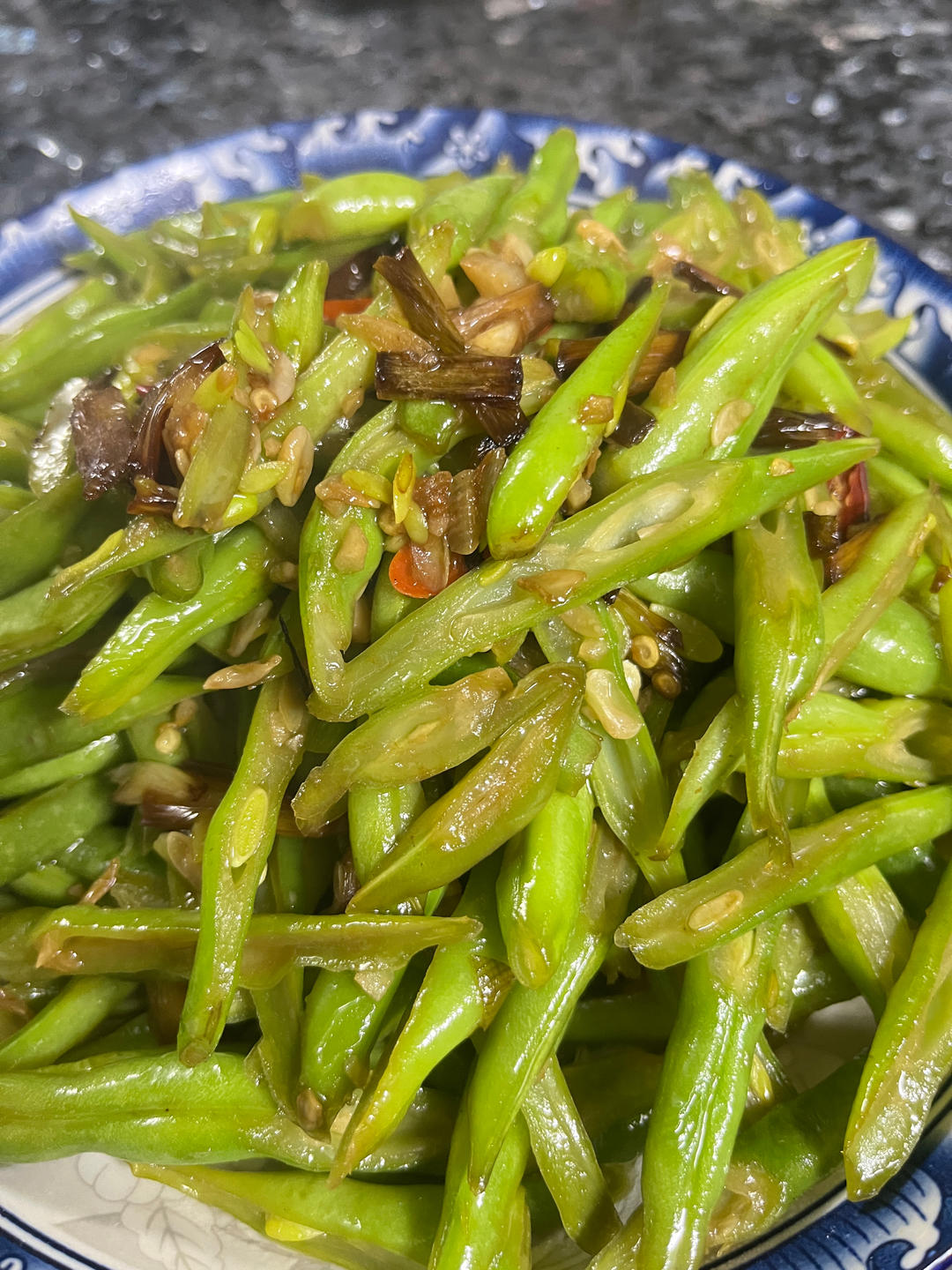 超级下饭的青椒扁豆丝❗️好吃不胖～